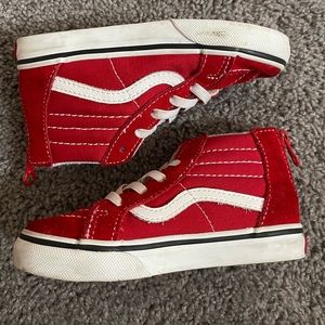 Red Vans High Top Sneakers